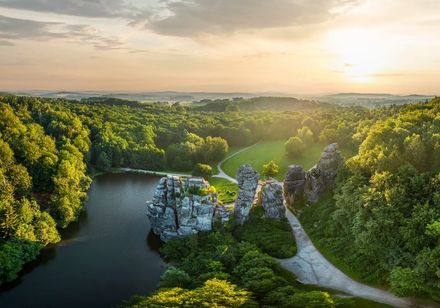 Externsteine bei Horn- Bad Meinberg, Teutoburger Wald. Foto: Teutoburger Wald Tourismus / D. Ketz